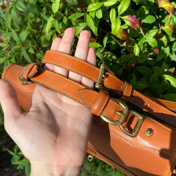 Dooney & Bourke Top Handle Tan Flap Bag Crossbody - Picture 4 of 9